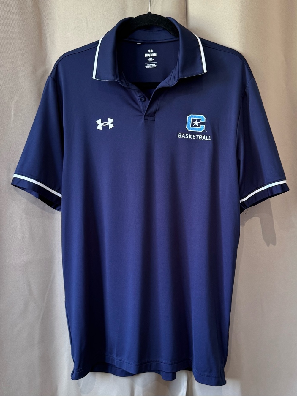 Under Armour Citadel Men’s College Basketball Team Navy Blue Polo – Player Gear